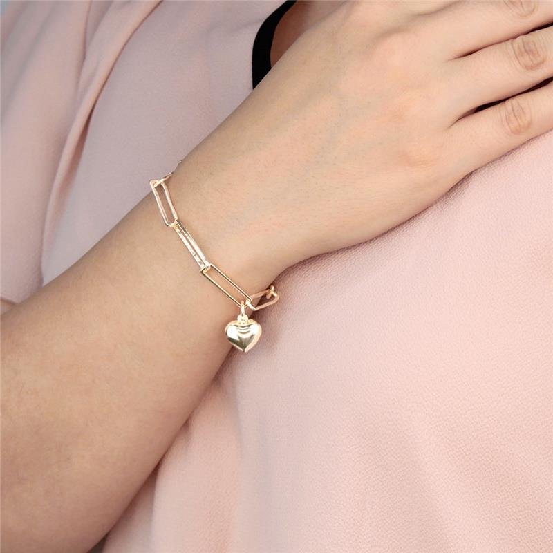 PULSEIRA COM PINGENTE CORAÇÃO 20CM